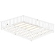 preview thumbnail 10 of 11, Queen Size Bed Floor Bed with Safety Guardrails and Door for Kids - Pine Wood Frame, Low-Profile Design, and Slat Support