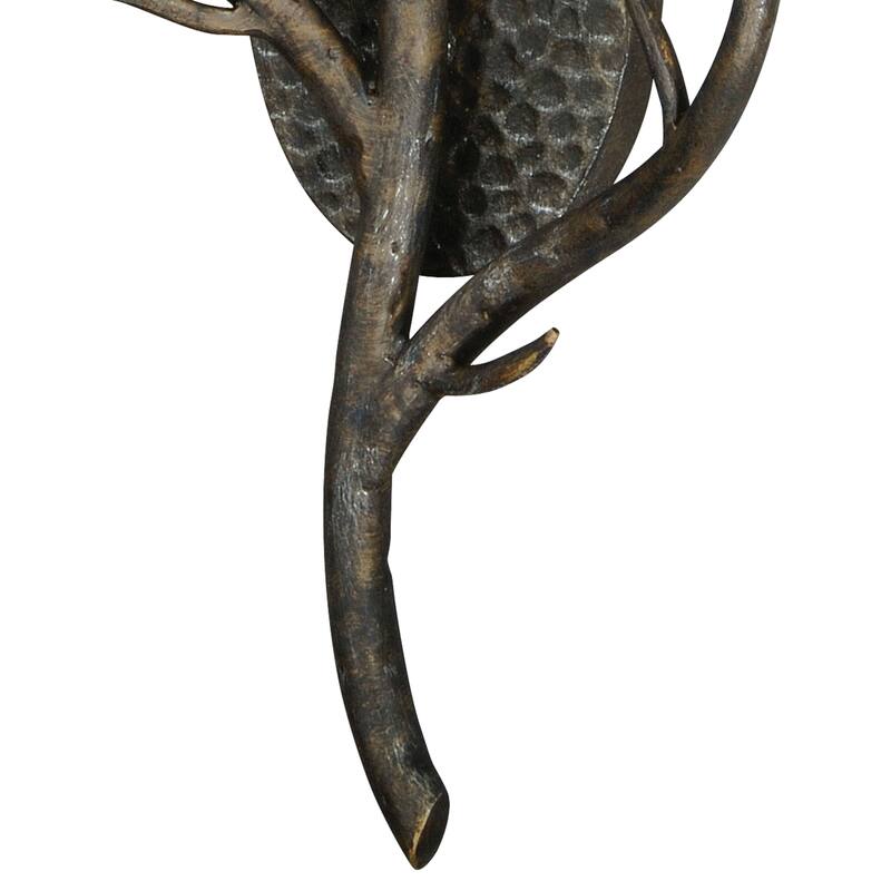 Vaxcel Monterey 13-in W Autumn Patina Rustic Candle Wall Light Sconce - 13-in W x 26.75-in H x 7.5-in D
