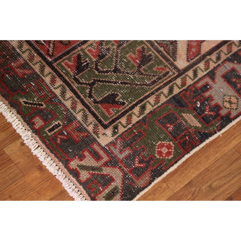 Hand Knotted Oriental 100% Wool Carpet Traditional Tribal Multi-Colored Bakhtiari Area Rug - 9' 4'' X 4' 11''