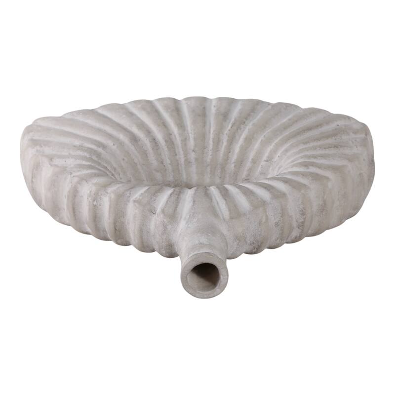 Pottery Vase Sculptural Open Center for Decorative Table Accent