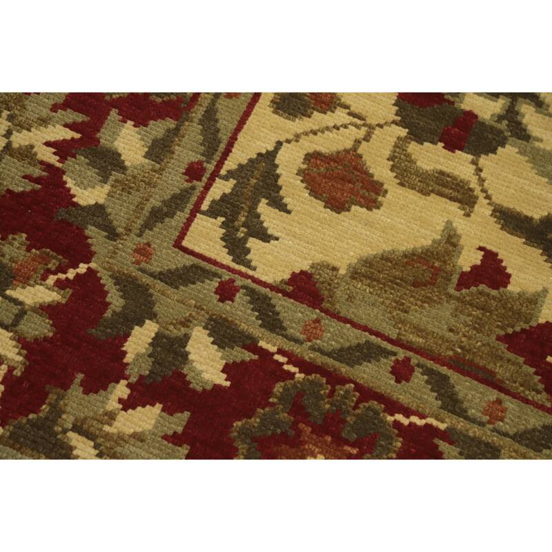 Floral Indian Area Rug 7x10 - 9' 10'' X 6' 6''