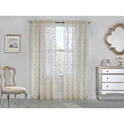 Grandeur Embroidered Sheer with Scallop Detail by Habitat