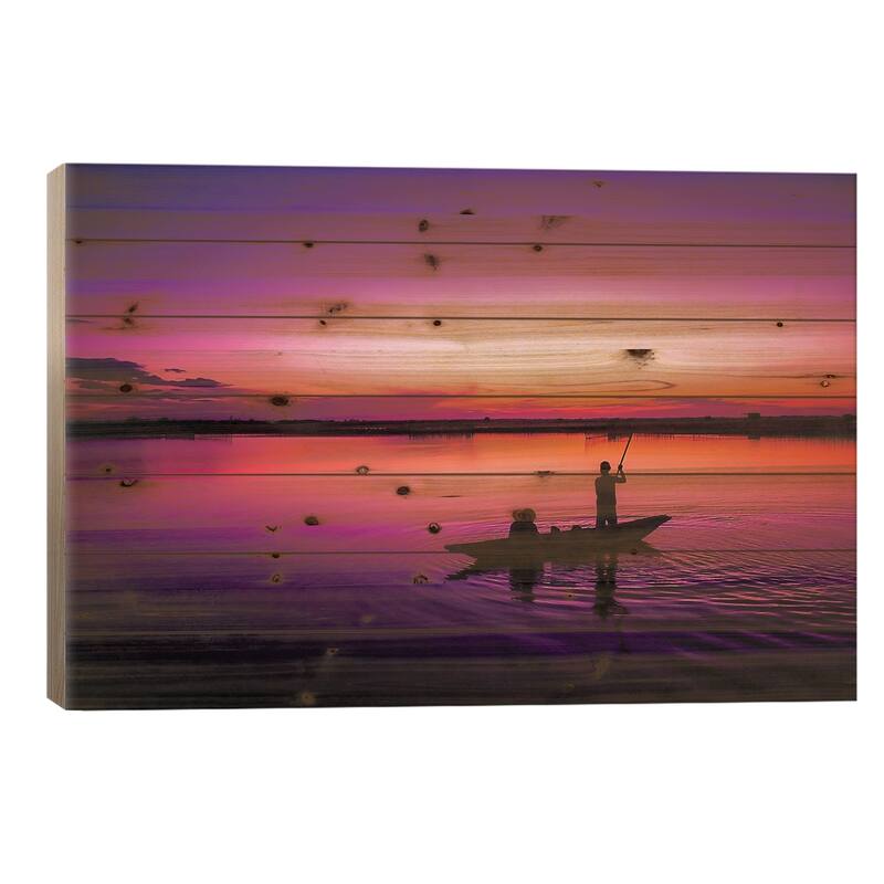 Fishermen In Vietnam II Print On Wood by Paul Rommer - Multi-Color - 26x40x1.5