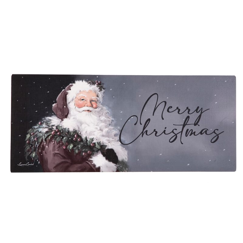 Santa in the Winter Sassafras Switch Mat - 10.24''W x 0.10''H x 22.24