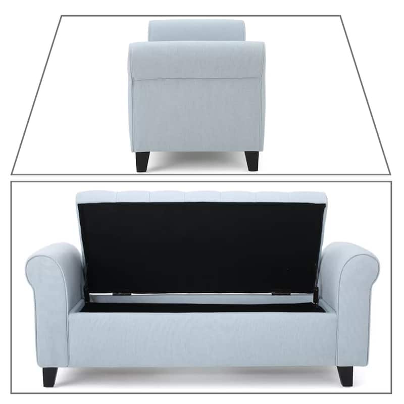 Modern Stylish Upholstered Storage Bench with Flip Top