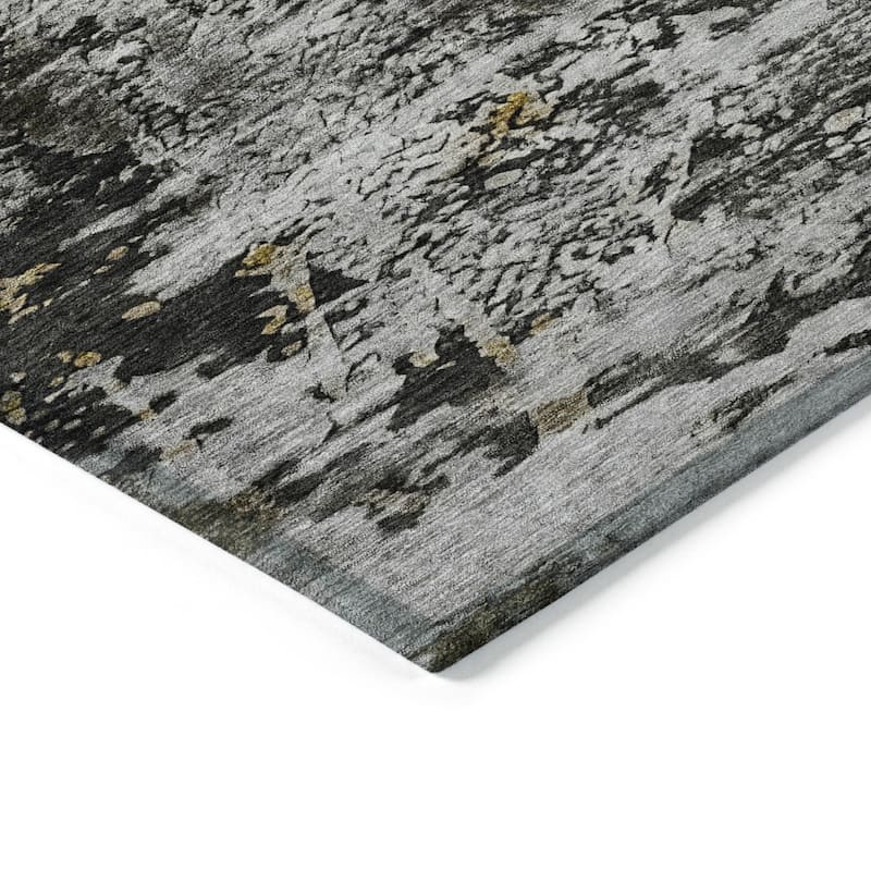 HomeRoots Abstract Transitional Rectangle Outdoor Rug