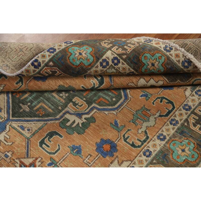 Hand Knotted Oriental 100% Wool Carpet Traditional Medallion Oranges & Rust Tabriz Area Rug - 6' 4'' X 4' 11''