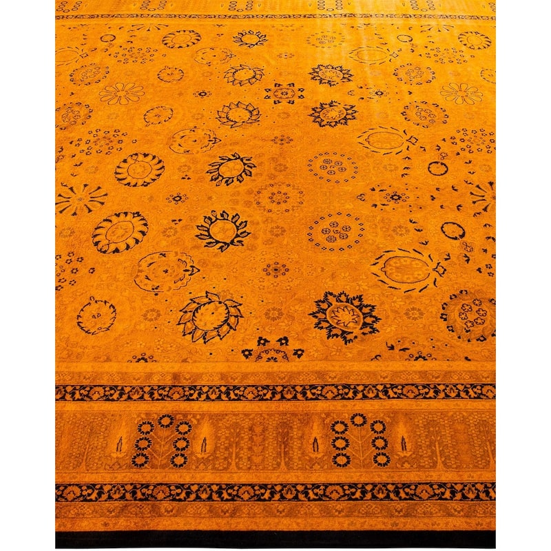 Fine Vibrance, One-of-a-Kind Hand-Knotted Area Rug - Orange, 8' 2" x 10' 3" - 8' 2" x 10' 3"