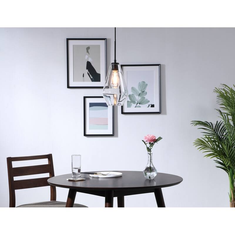 Gerald 1-light Elongated Glass Shade Hanging Pendant Light