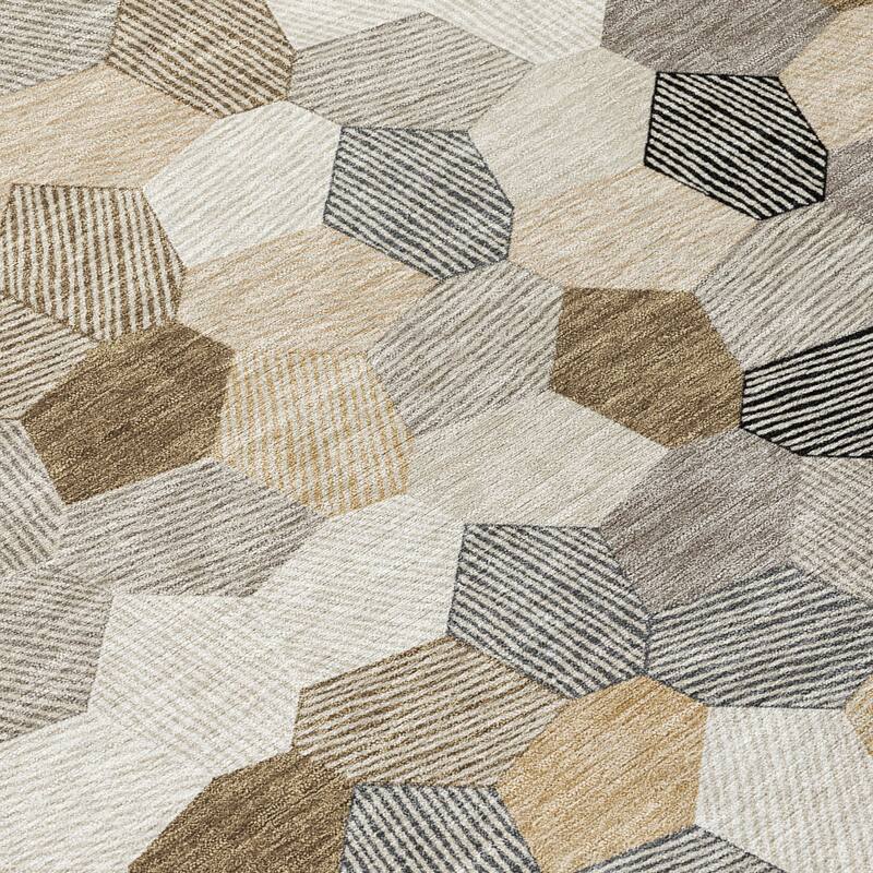 Machine Washable Indoor/ Outdoor Modern Loyd Chantille Rug