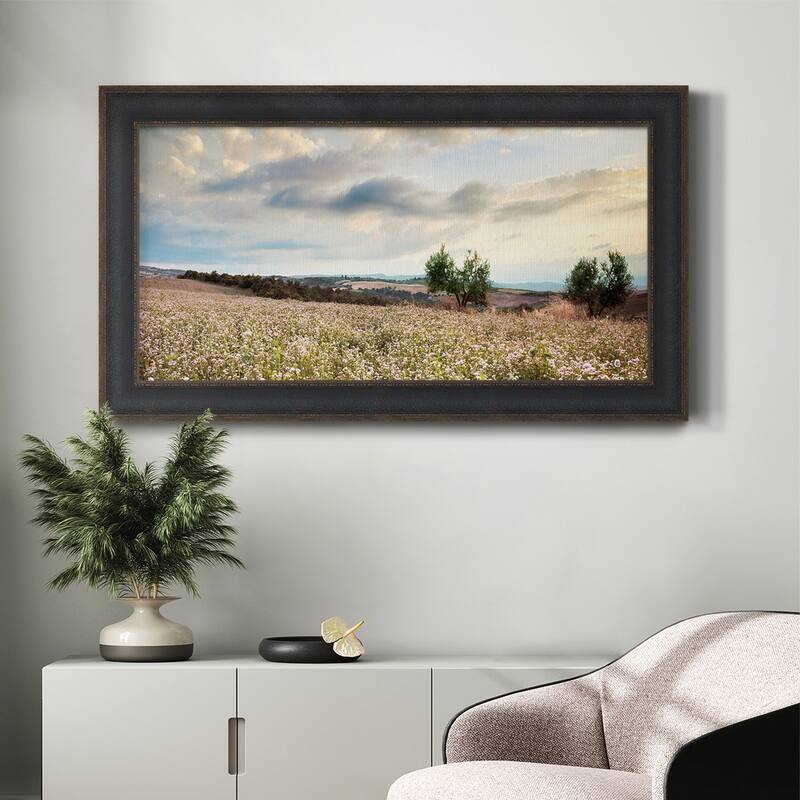 Tuscan Wildflowers Premium Framed Canvas- Ready to Hang