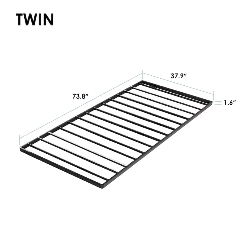 1.6 Inch Metal Bunkie Board Bed Slat Replacement by Crown Comfort