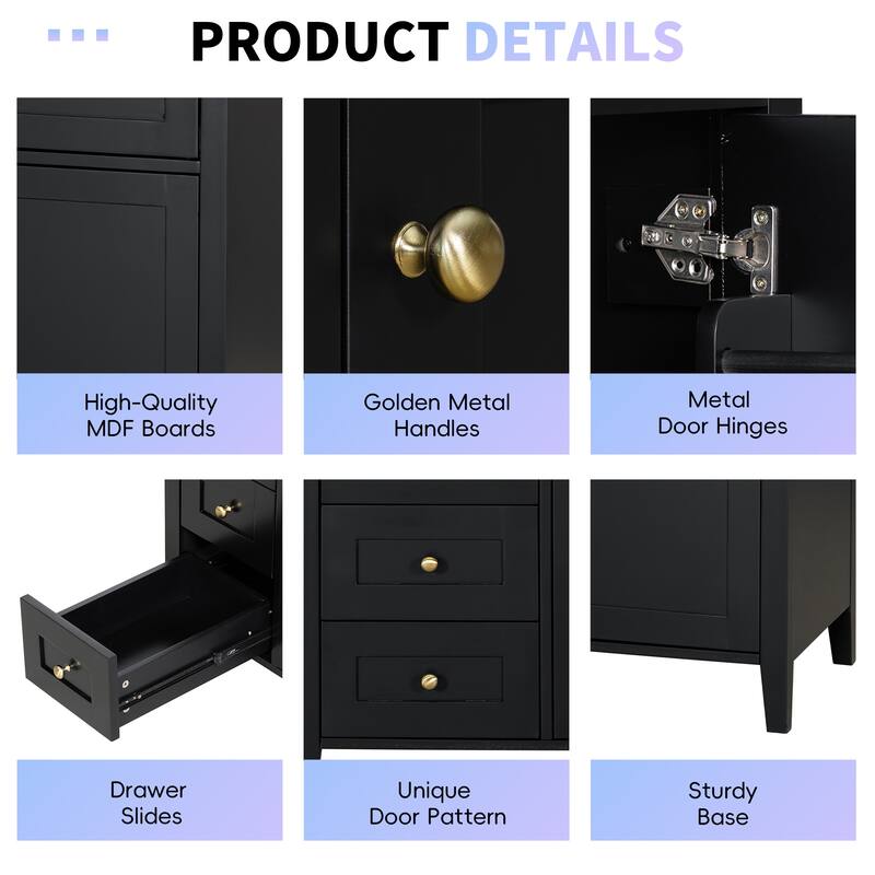 GDFStudio - Adrian Montgomery Modern Freestanding Bathroom Vanity