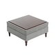 preview thumbnail 63 of 83, 31.78" W Oversized Square Upholstered Storage Ottoman with Wooden Tray
