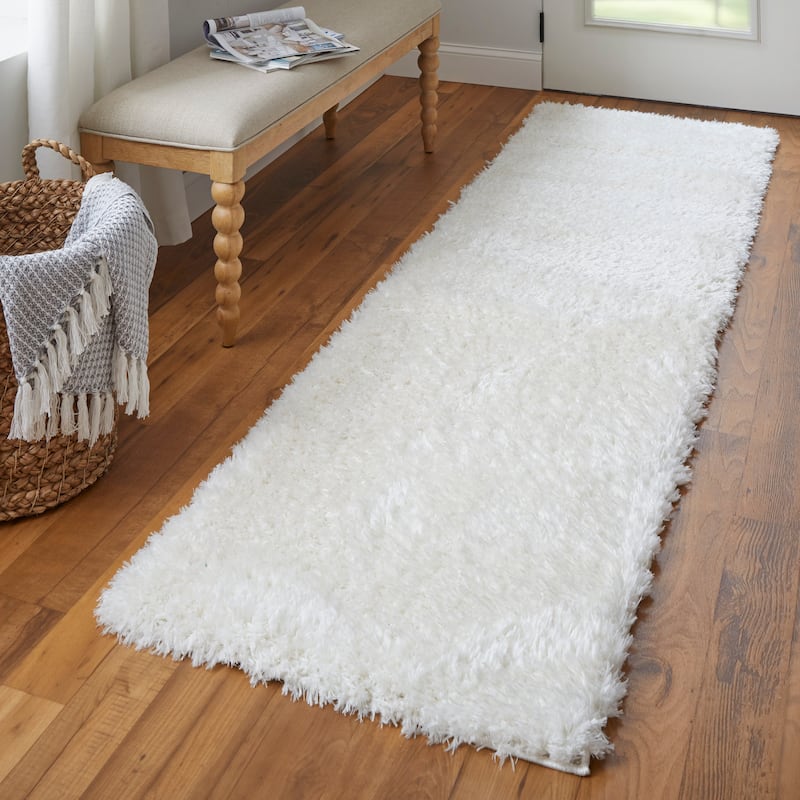 Loman Solid Modern Area Rug - 2'-6" x 8' - White
