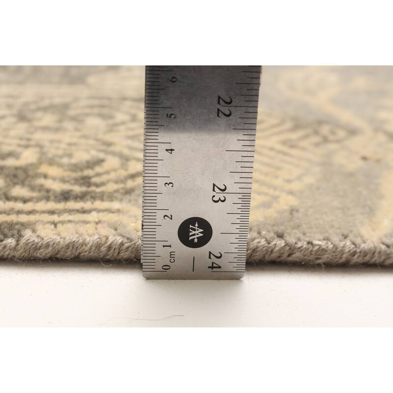 ECARPETGALLERY Hand-knotted Peshawar Ziegler Dark Grey Wool Rug - 5'4 x 8'0