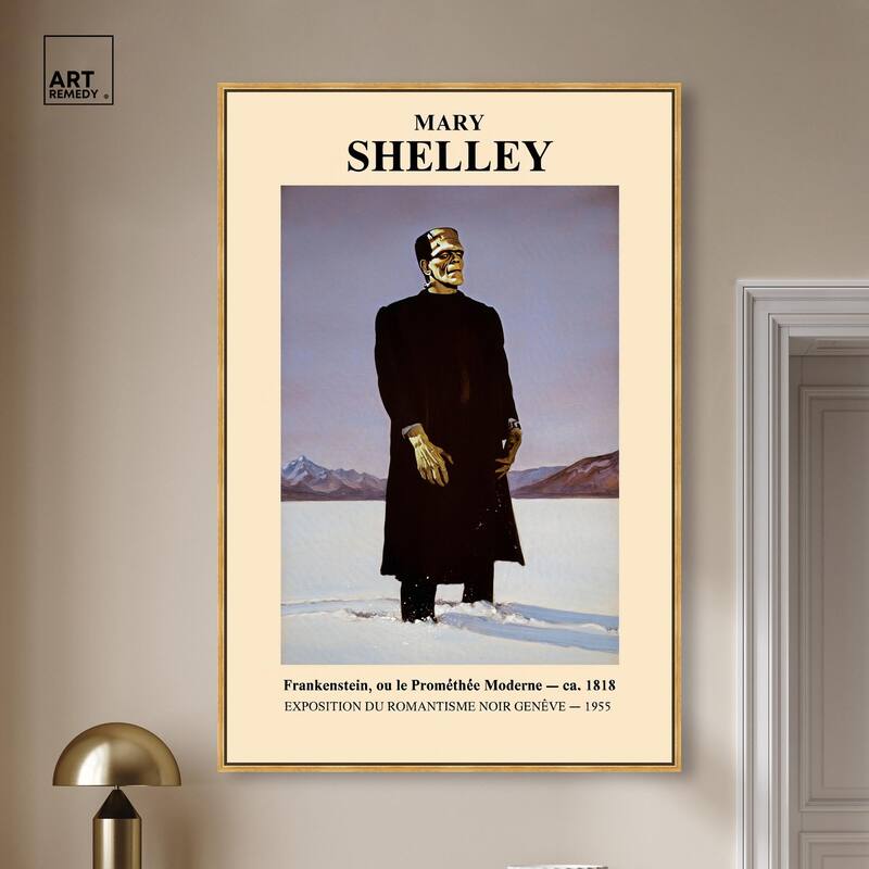 Mary Shelley's Monster Canvas by Art Remedy