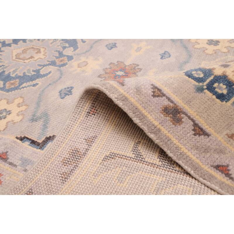 ECARPETGALLERY Hand-knotted Modern Oushak Grey Wool Rug - 7'10 x 9'8