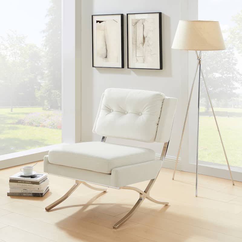 Art Leon Modern and Comfortable Velvet Armless Accent Chair