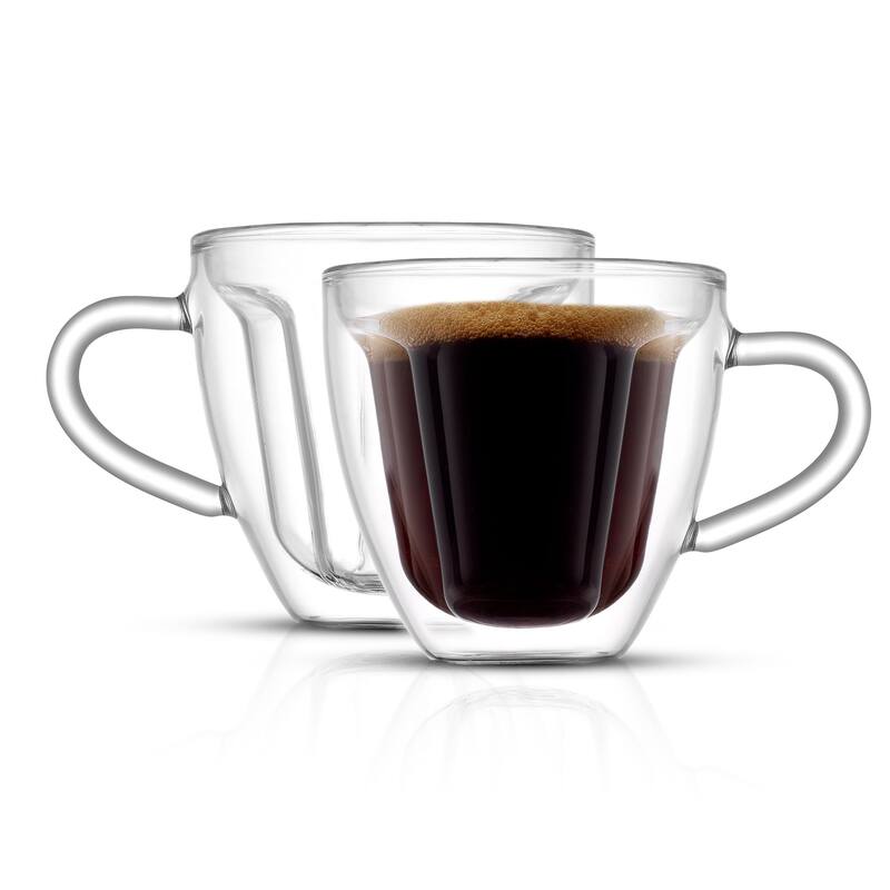 JoyJolt Disney Mickey Mouse 3D Espresso Cups - Set of 2 - 5.4 oz