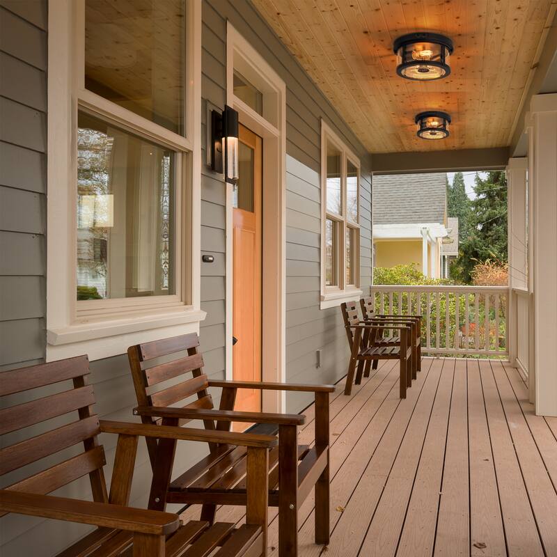 Flush Mount Motion Sensor Outdoor Ceiling Light - 1 pack