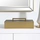 preview thumbnail 8 of 6, Rectangular Box with Lift Off Lid - 14" - Gray and Brass Finish