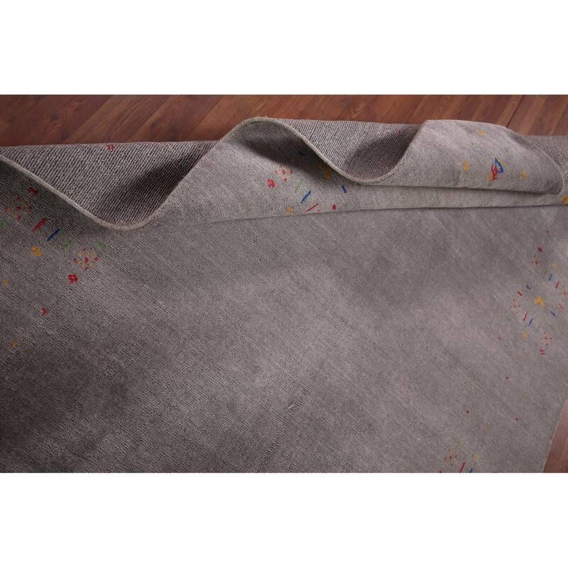 Gabbeh Indian Area Rug Hand-Knotted Tribal Wool Carpet - 5'3"x 7'9"