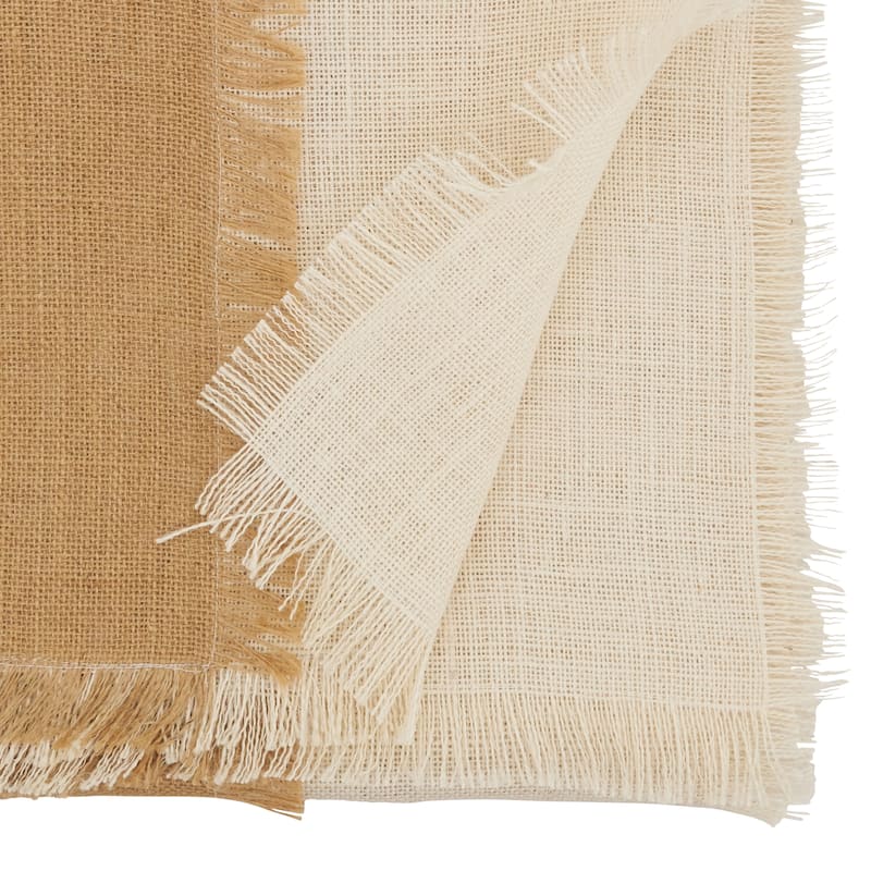 Table Runner With Banded Jute Design