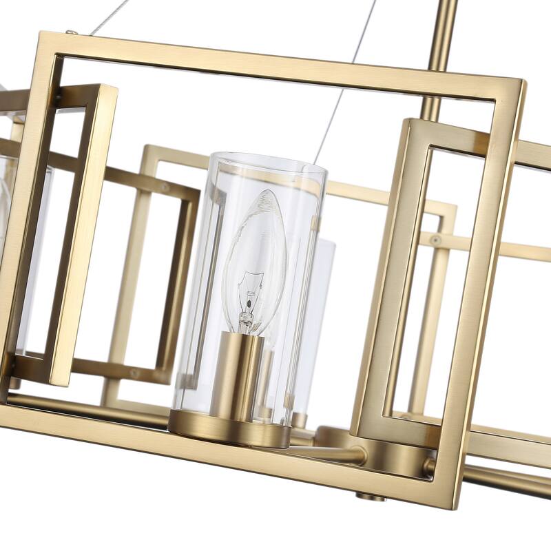 Marco 5-Light Chandelier in Brushed Champagne Bronze with Clear Glass - 5 Light Chandelier