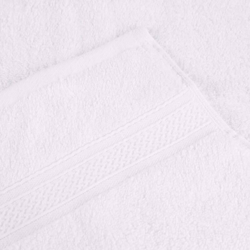 Superior Chevron Zero Twist Solid and Jacquard Cotton Bath Sheet Set of 2
