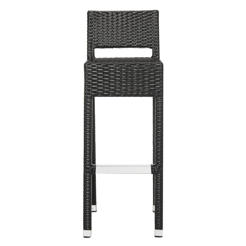 SAFAVIEH Noreta Indoor/ Outdoor 30-inch Stacking Counter Stool - 13Wx18Dx38H - Black