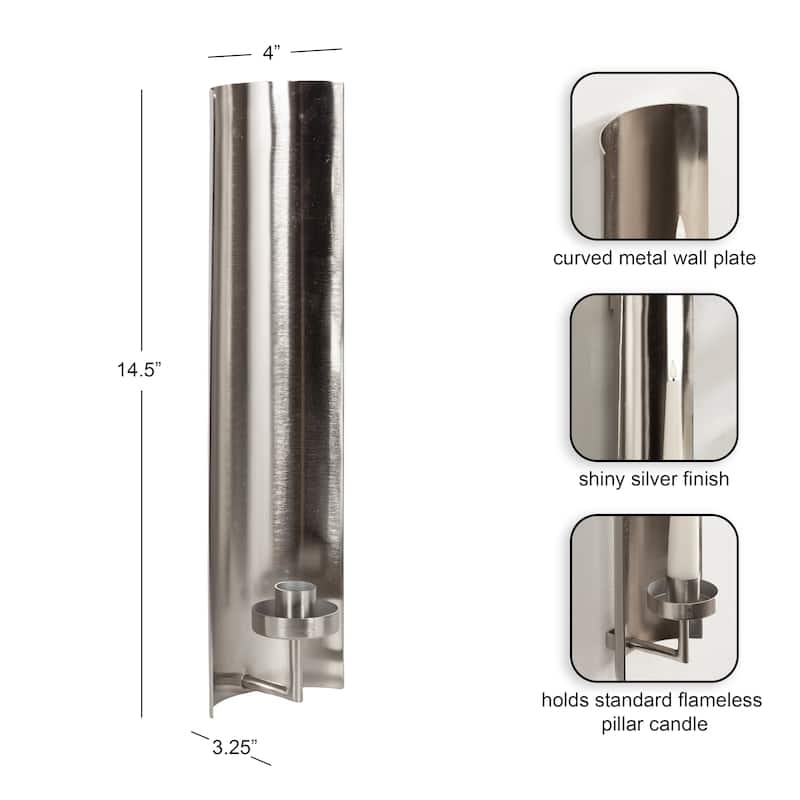 Kate and Laurel Taybron Metal Taper Wall Sconce