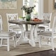 preview thumbnail 10 of 18, Furniture of America Sylmer Farmhouse 54-inch Round Dining Table
