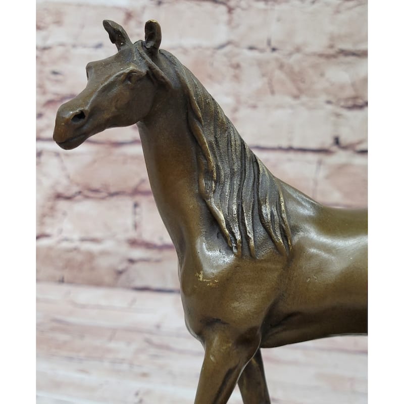 Western Bronze Art France Warm-Blooded Fine Imitative Horse Animals Statue Figurine Figure