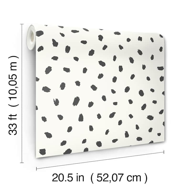 Advantage Animal Spots Black Polka Dot Wallpaper