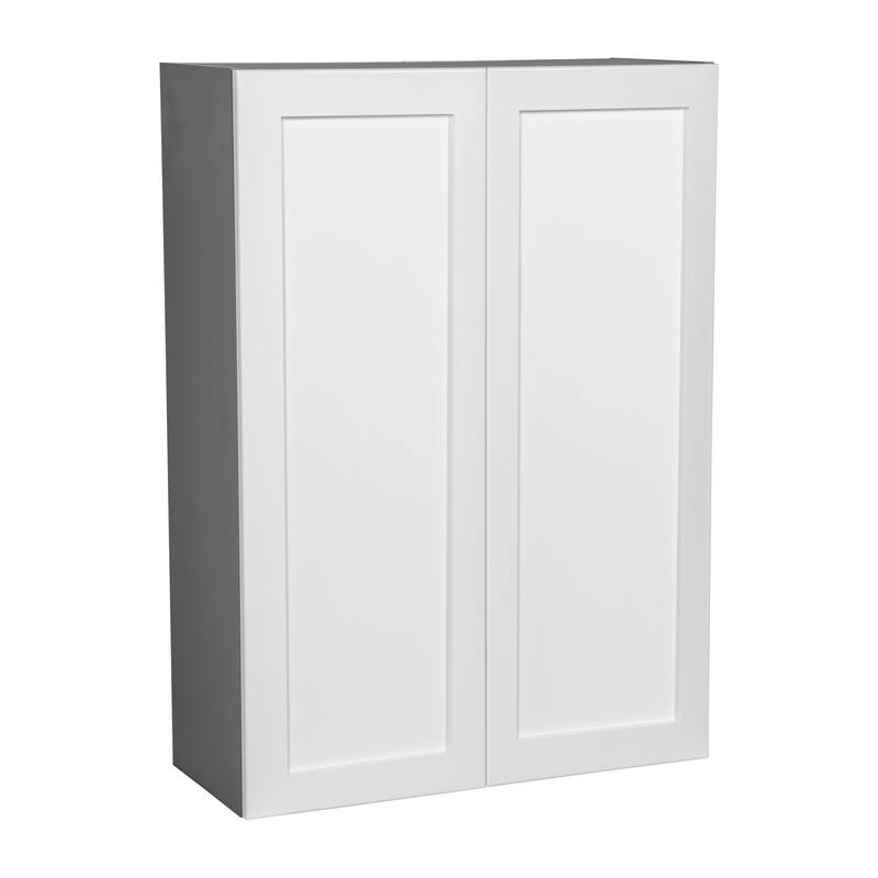 27" x 42" Wall Cabinet-Double Door-Grey - 27 x 42 x 12 - White