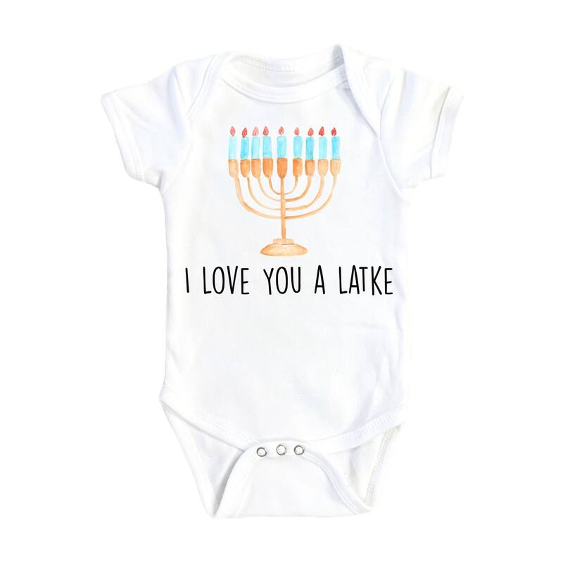 Hannukah Latke - Baby Boy Girl Clothes Infant Bodysuit Funny Cute Newborn - Pink - 0-3M