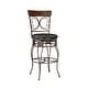 preview thumbnail 2 of 10, Onyx Big & Tall Metal Scroll Swivel Barstool