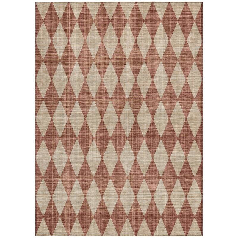 HomeRoots Geometric Transitional Rectangle Outdoor Rug