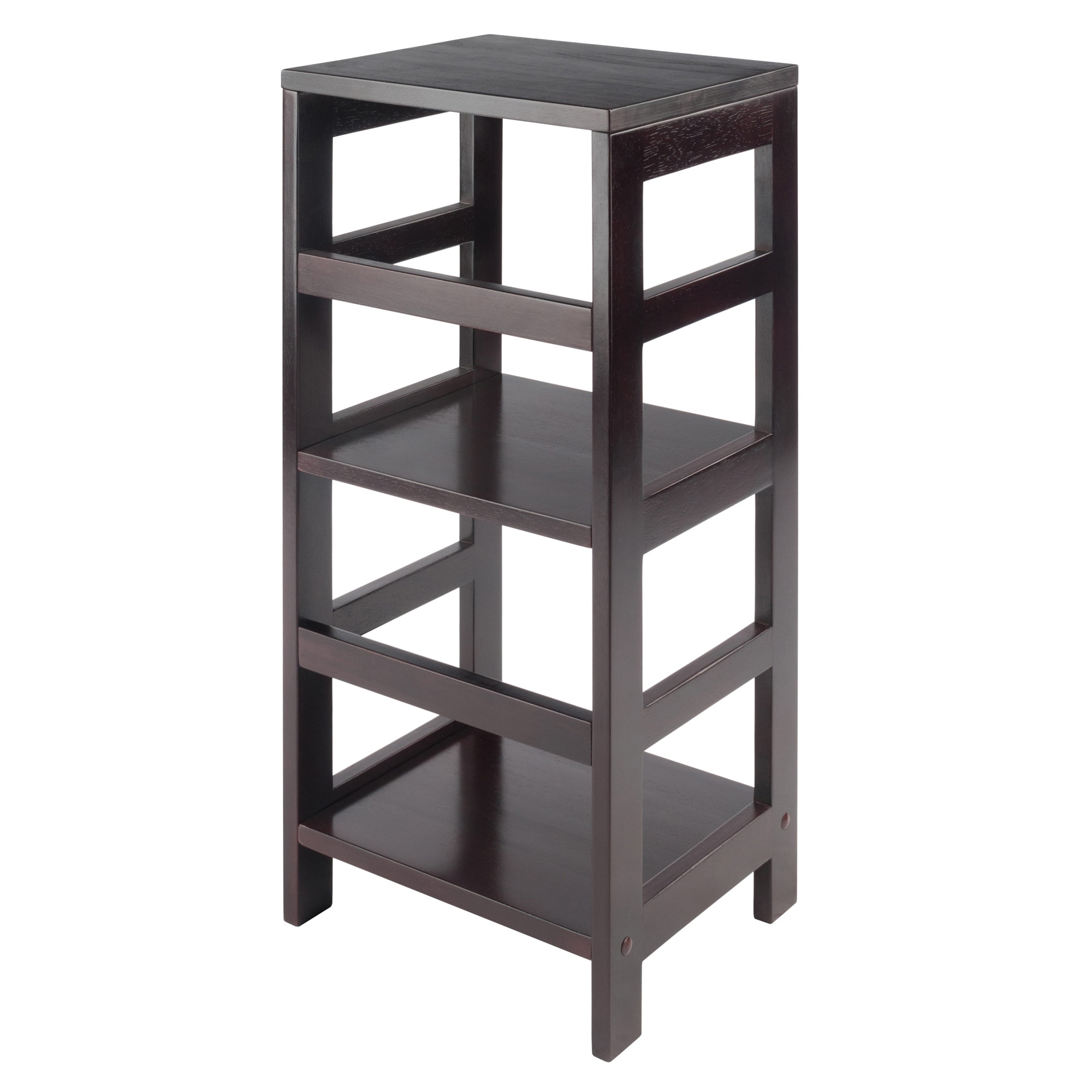 trestle bookcase espresso
