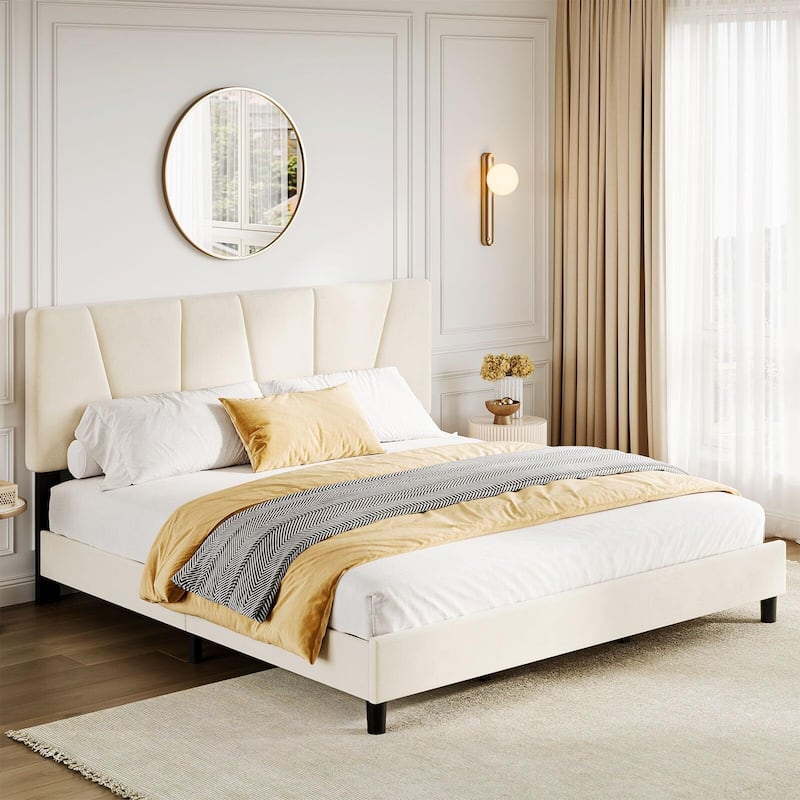 Bed Frame with Adjustable Headboard