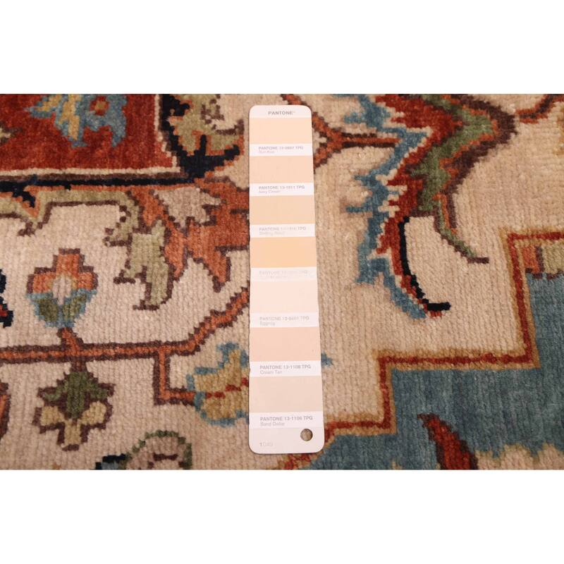 ECARPETGALLERY Hand-knotted Jules Sultane Ivory Wool Rug - 8'8 x 11'9