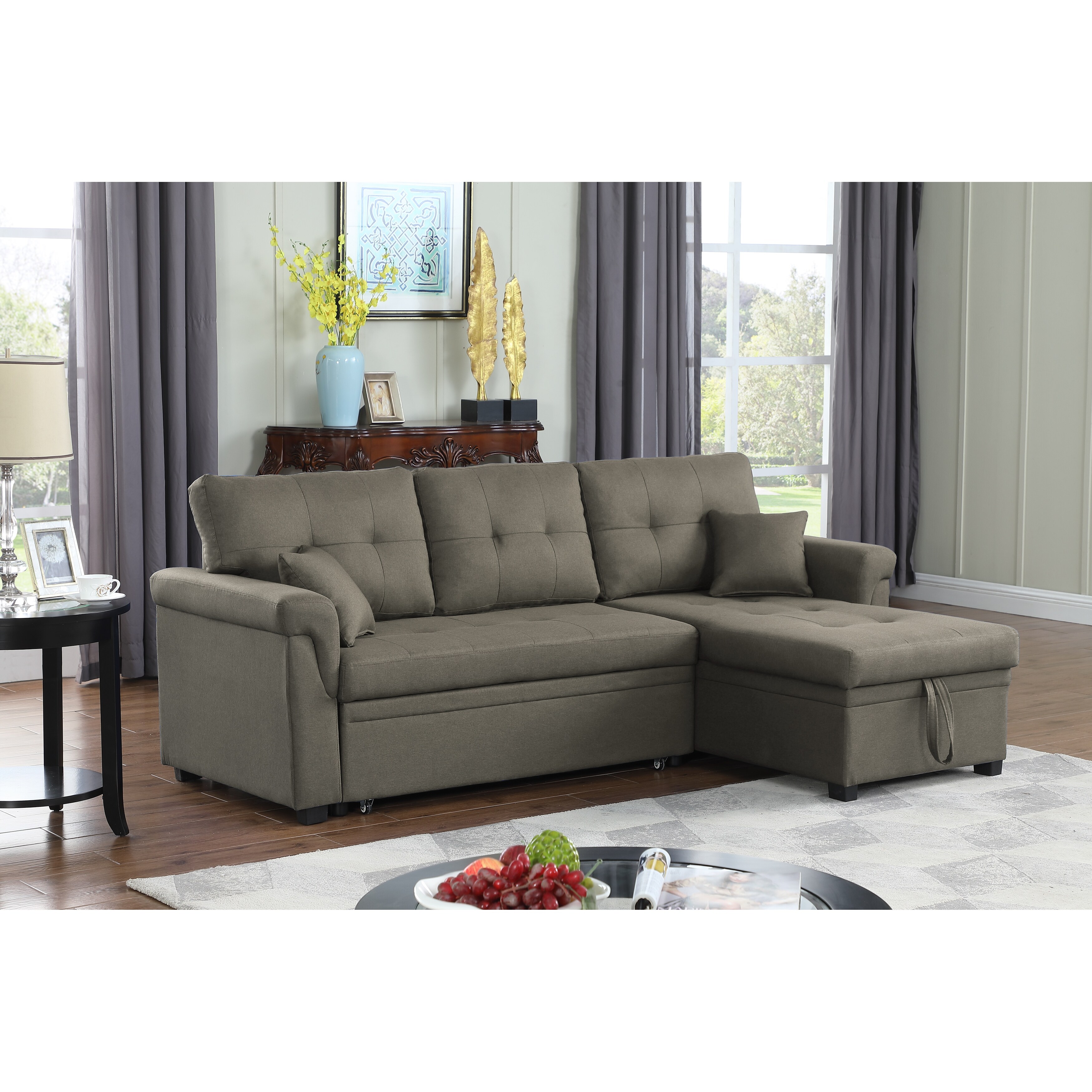 Kaiden Sectional Storage Sofa Bed Bed Bath Beyond 37064557