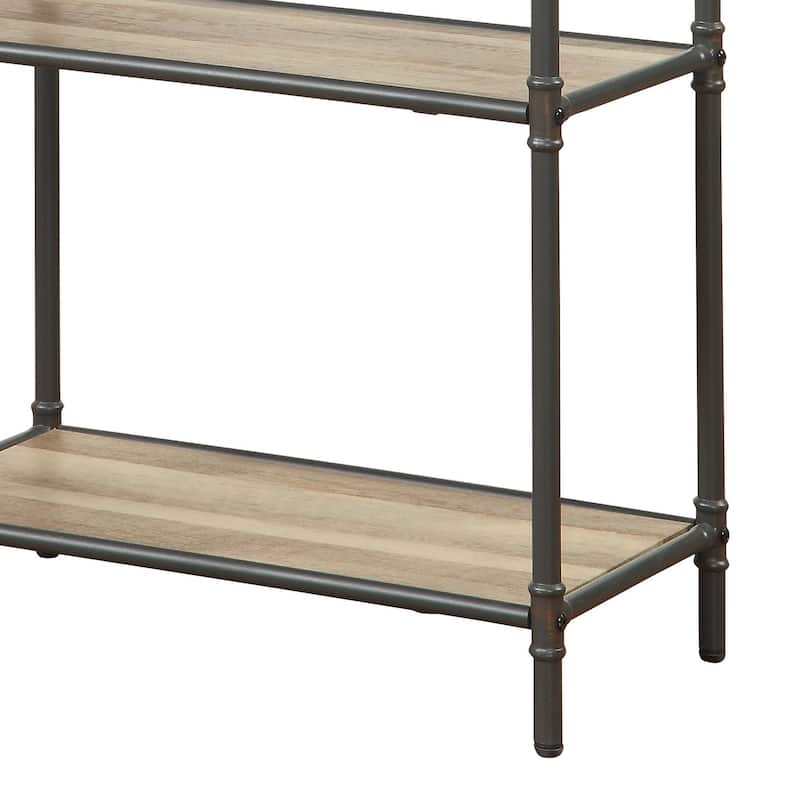 Vendone Antique Oak and Sandy Grey 4-tier Bookcase