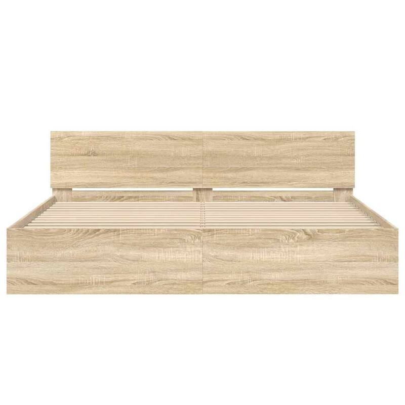 vidaXL Bed Frame Sonoma in Engineered Wood