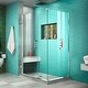 preview thumbnail 1 of 14, DreamLine Unidoor Plus 41 in. W x 30 3/8 in. D x 72 in. H Frameless Hinged Shower Enclosure - 30.38" x 41"