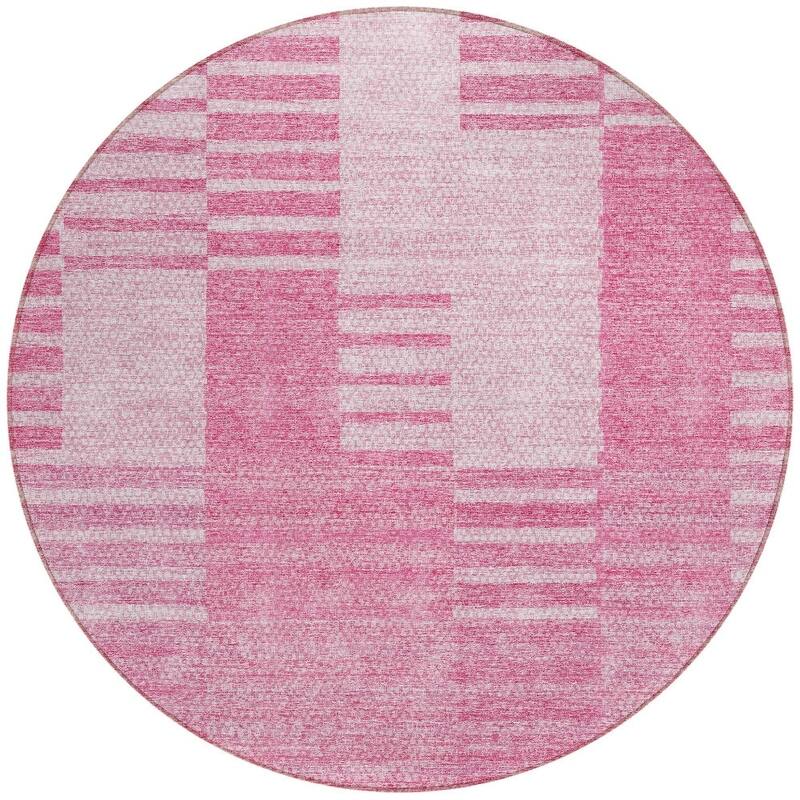 HomeRoots Striped Transitional Rectangle Outdoor Rug
