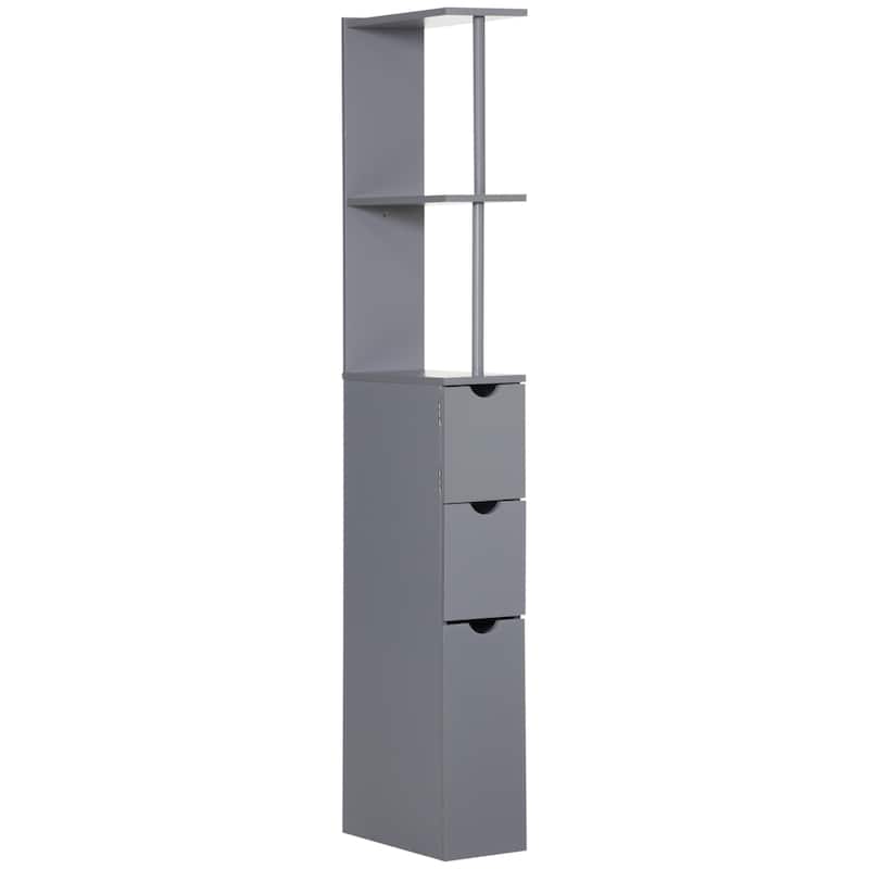Bathroom Tower Storage Cabinet - 6" W x 13" D x 55.25" H