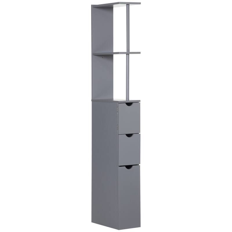 Homcom 54" Tall Bathroom Storage Cabinet