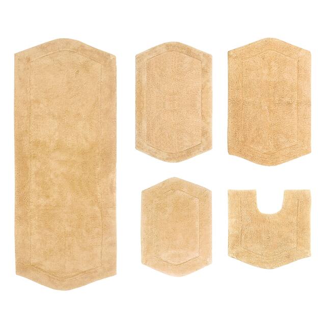 Home Weavers Waterford Collection 5 Piece Genuine Cotton Bath Rugs Set